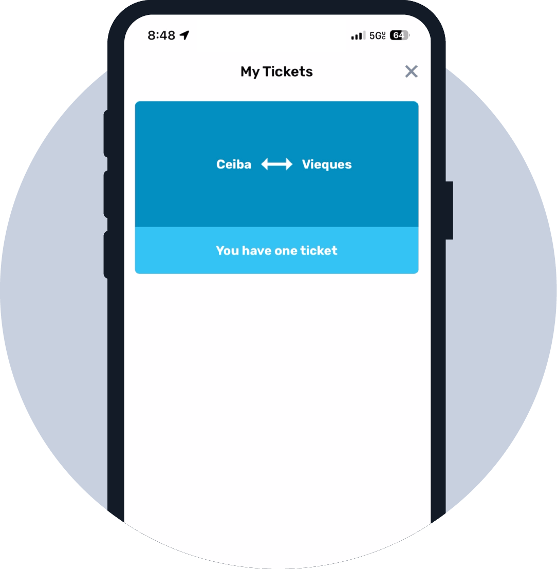 How to transfer a ticket Puerto Rico Ferry anchored by Hornblower