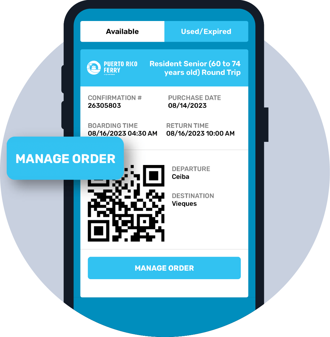 How to transfer a ticket Puerto Rico Ferry anchored by Hornblower