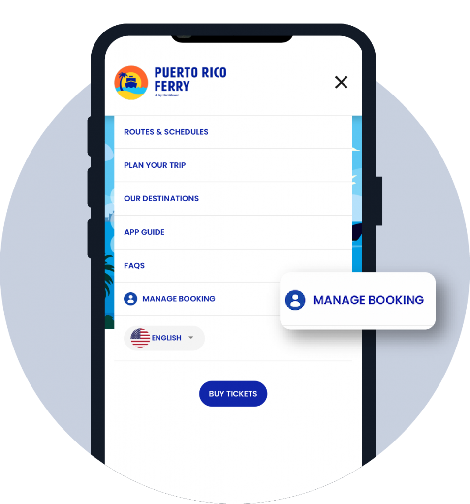 How to transfer a ticket Puerto Rico Ferry anchored by Hornblower